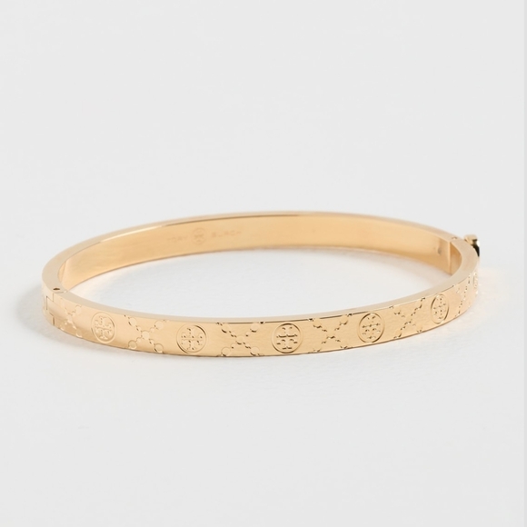 Tory Burch Embossed Gold Bracelet - Picture 3 of 6